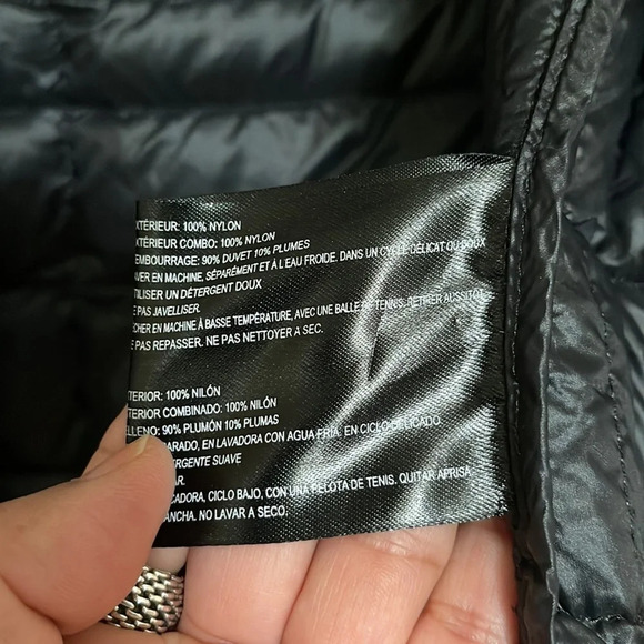 Bernardo Puffer Long Sleeve Size Small Black Jacket Hooded metallic gray - Picture 15 of 16